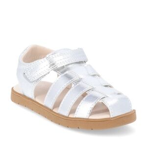 Wonder Nation Toddler Girls Silver Fisherman Sandals Size 10T NWT